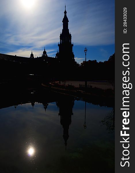 Image of Spain square in Seville, Spain. Image of Spain square in Seville, Spain