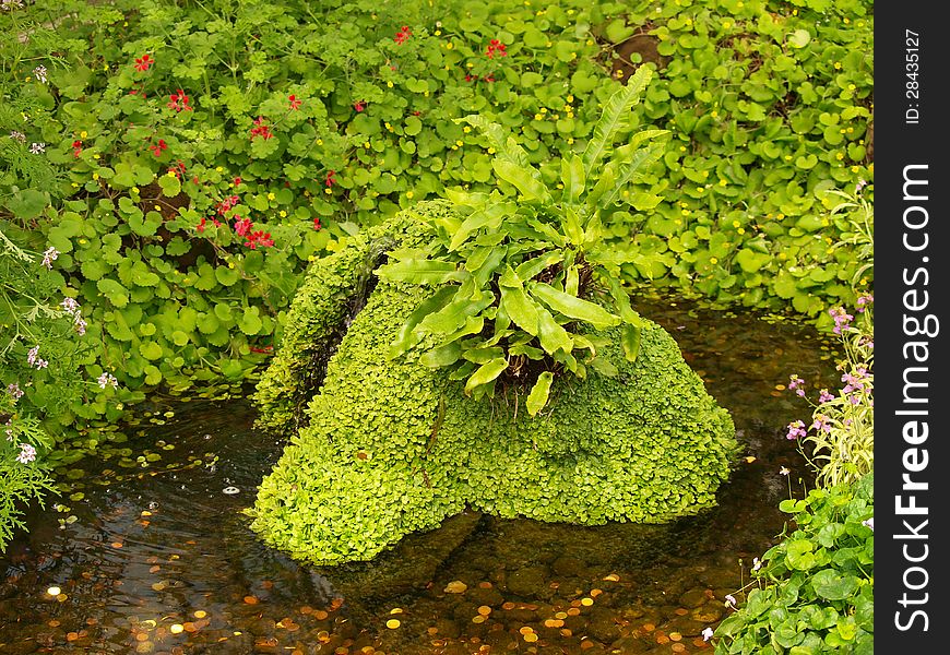 Green Fountain Coins In The Park Royal Gardens