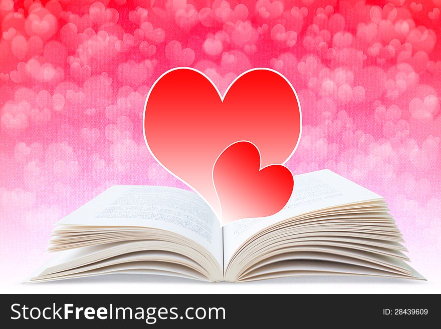 Valentine's Day Background  With Book