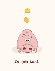 Pink Piggy Bank Stock Photography