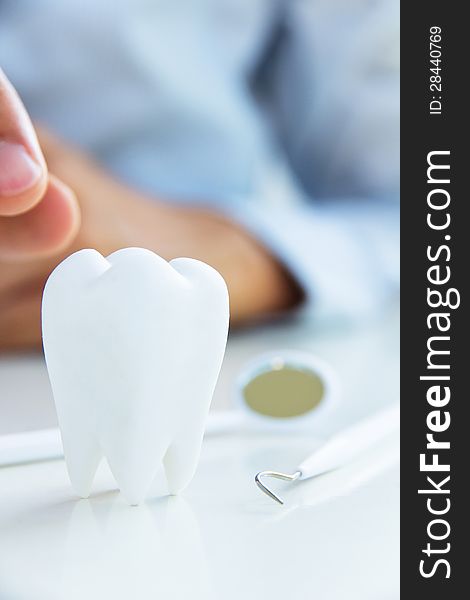 Close up of molar,dental concept