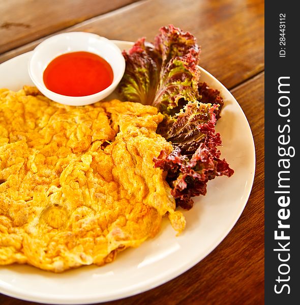 Omelette is popular in Thailand.