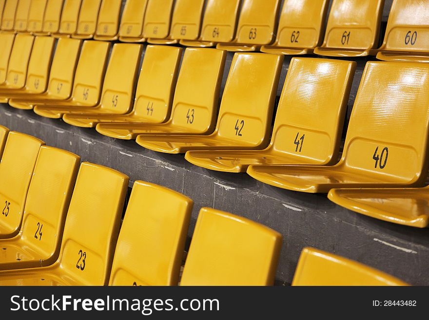 Empty seats in basketball hall, Spisska Nova Ves - Slovakia