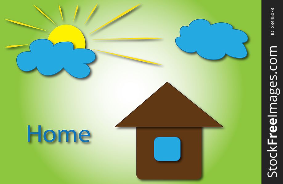 Sun with home logo