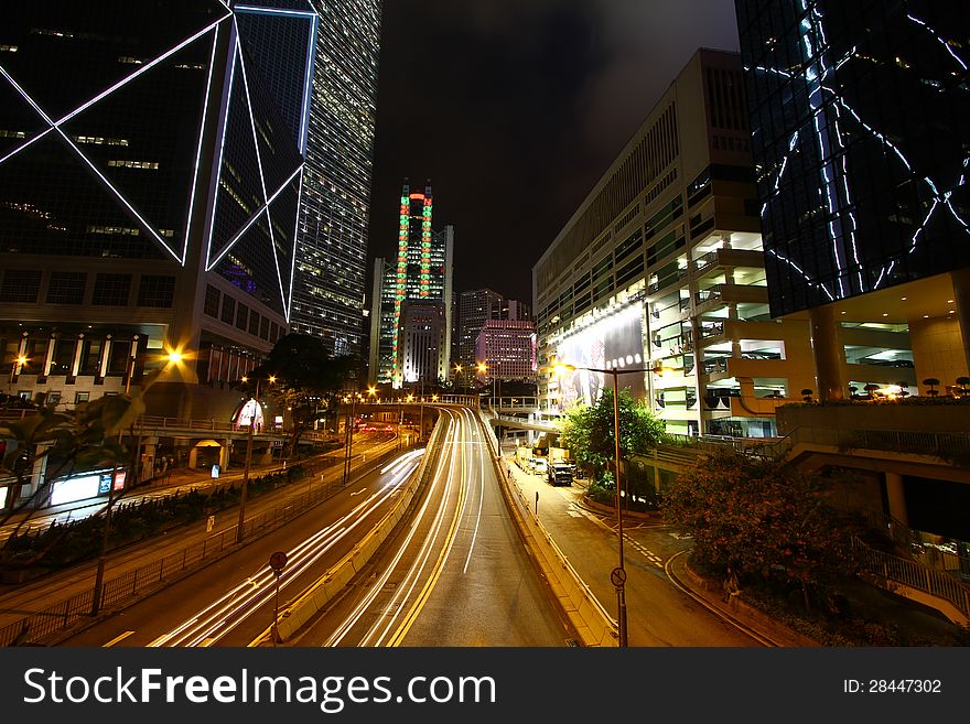 Night time shot of Central, Hong Kong. Night time shot of Central, Hong Kong