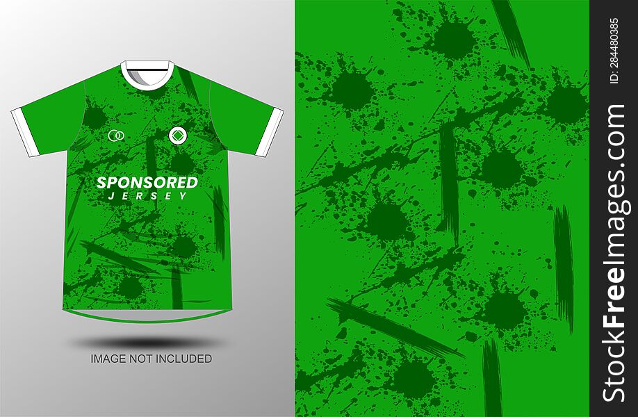 Mockup background for sports jersey green abstract brush