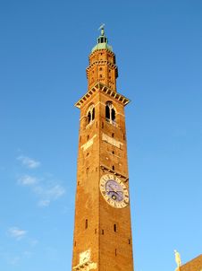 The Clock Tower In Vicenza, Italy Stock Images
