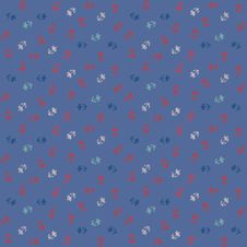 Vector Pattern, Little Colorful Flowers On Blue Royalty Free Stock Photo Vector Pattern, Little Colorful Flowers On Blue Royalty Free Stock Photo