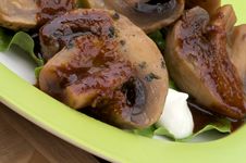 Roasted Mushrooms Royalty Free Stock Photo Roasted Mushrooms Royalty Free Stock Photo