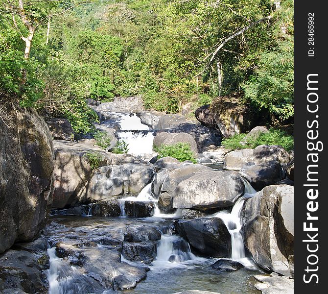 Nang Rong Waterfall in Nakhon Nayok, Thailand