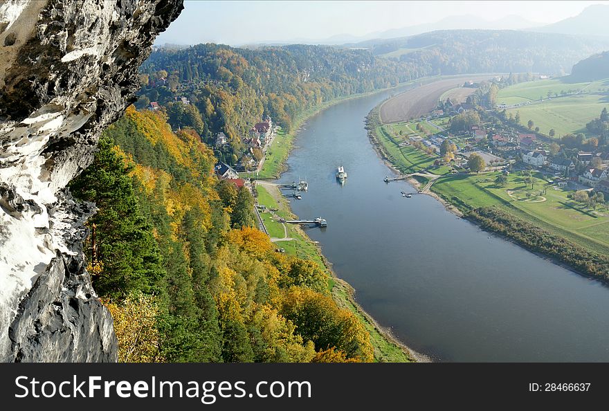 The Elbe In Saxony, Germany