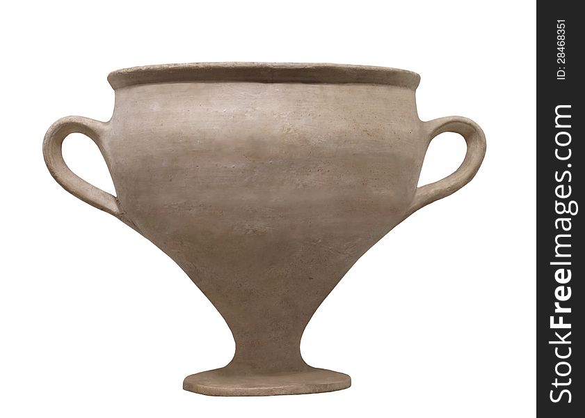 Ancient Egyptian Pottery Isolated