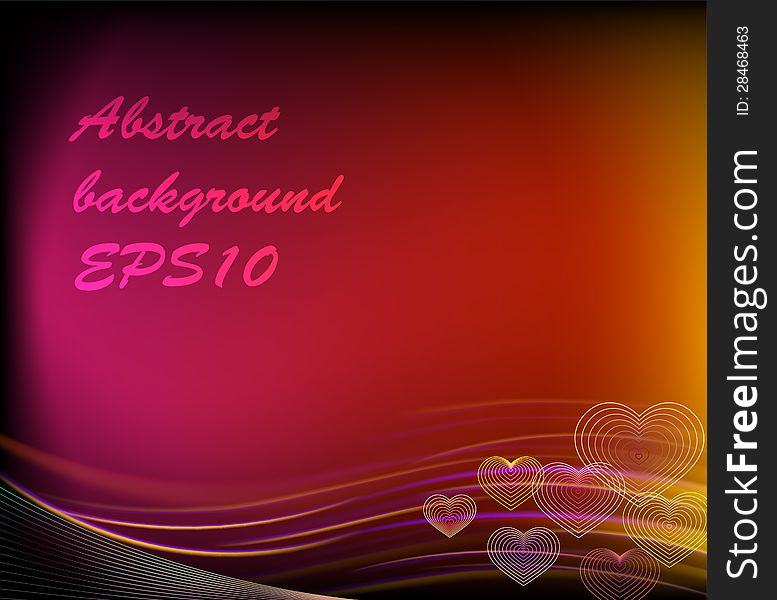 Abstract valentine's day background decorated with hearts. Abstract valentine's day background decorated with hearts