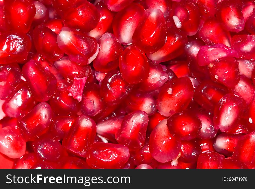 Pomegranate Seeds Background
