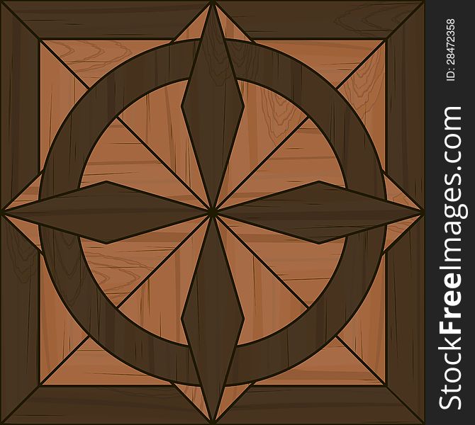 Fancy wooden parquet tile for seamless pattern. Fancy wooden parquet tile for seamless pattern