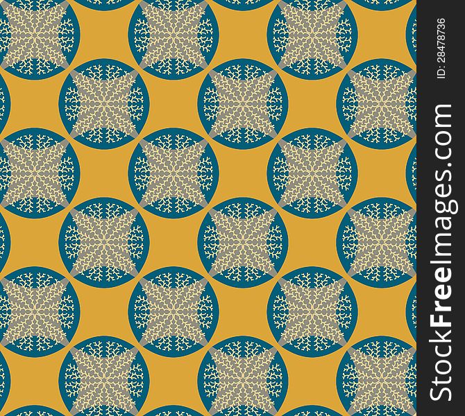 Seamless pattern in retro colors