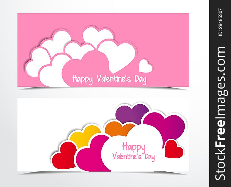 Two color background with hearts
