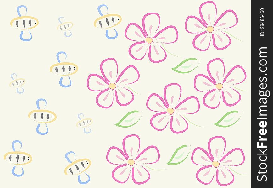 Bees and flowers