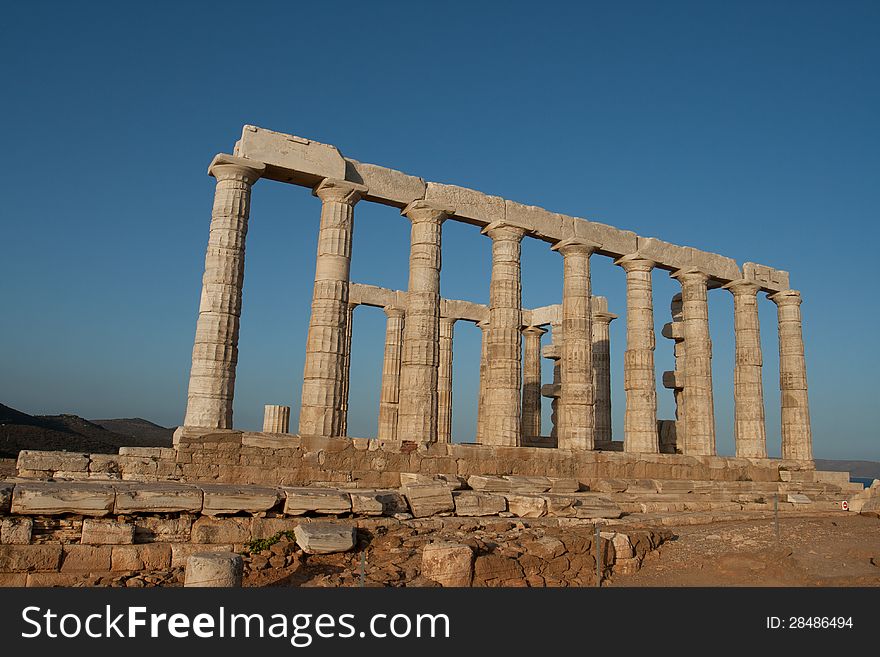 The Ancient Ruins. Castle Of Poseidon.