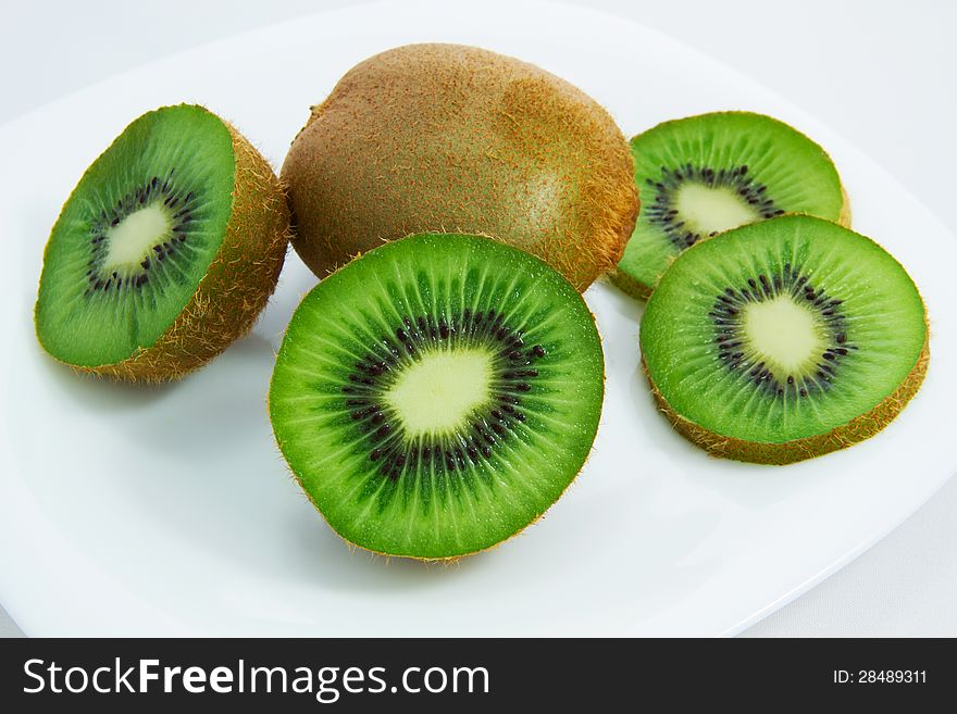 Reasonable kiwis on a plate