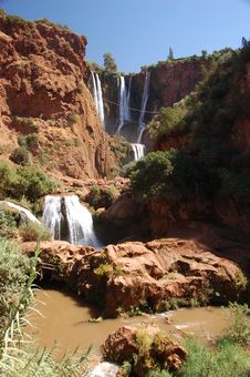 Cascade D’Ouzoud, Waterfall, Morocco Royalty Free Stock Photos