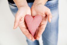 Woman Hands Holding A Heart Royalty Free Stock Images
