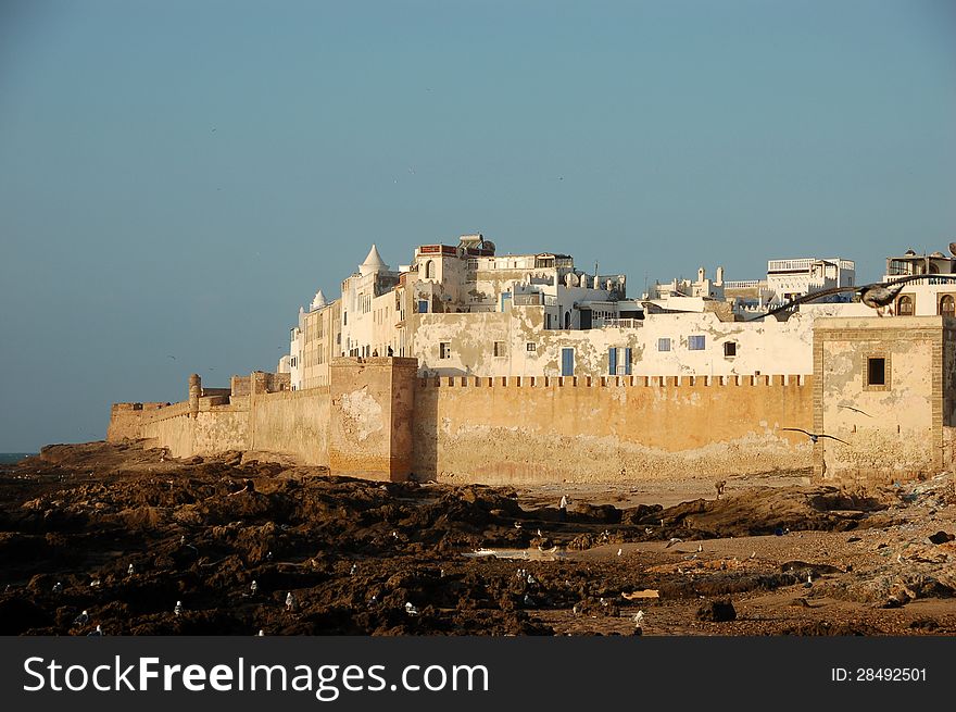 Port of Essaouira by sunset, Morocco