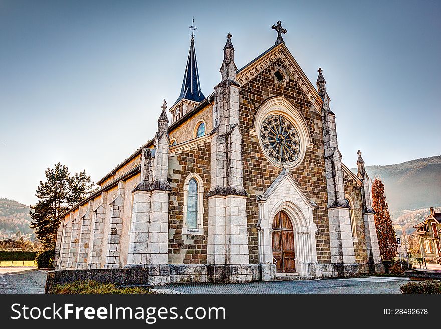 Church in French Alps, Saint-Jorioz