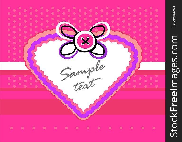 Gift background with decorative heart