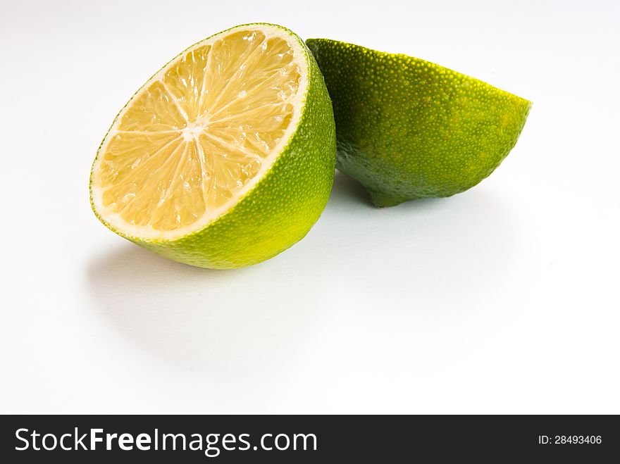 Half Lime  on a white background