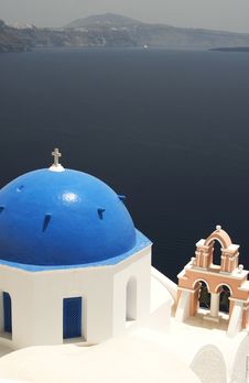 Greek Church And Bell Tower Stock Image Greek Church And Bell Tower Stock Image