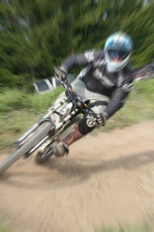 Mountain Bike Zoom Stock Image