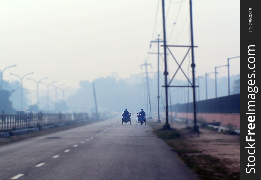 Foggy winter morning in old delhi. Foggy winter morning in old delhi