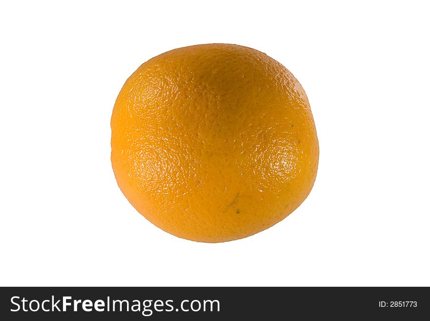 Orange on white isolated background