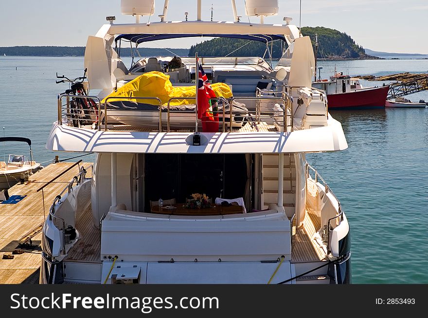 Aft deck luxury yacht