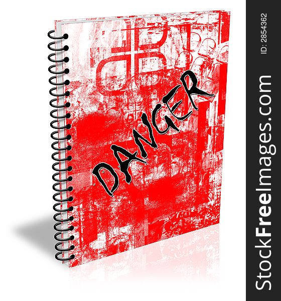 Design danger note book sheet. Design danger note book sheet