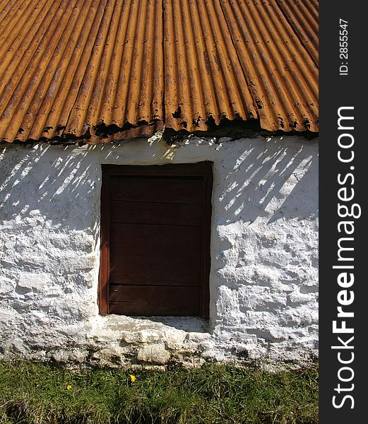 An old farm house window. An old farm house window