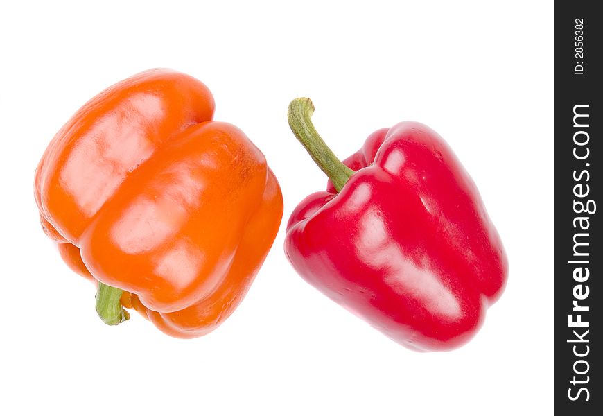 Sweet pepper isolated on white