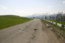 Mountain Road In Armenia With Snow Capped Peaks Stock Image Mountain Road In Armenia With Snow Capped Peaks Stock Image
