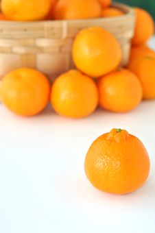 Basket Of Oranges Royalty Free Stock Image Basket Of Oranges Royalty Free Stock Image