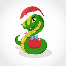 Chrismas Snake. Symbol Of 2013 Year. Stock Images Chrismas Snake. Symbol Of 2013 Year. Stock Images