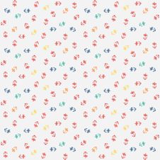 Vector Pattern, Little Colorful Flowers On White Stock Image Vector Pattern, Little Colorful Flowers On White Stock Image