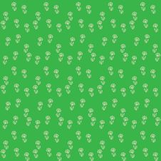 Vector Seamless Pattern, Little Flowers On Green Royalty Free Stock Images Vector Seamless Pattern, Little Flowers On Green Royalty Free Stock Images