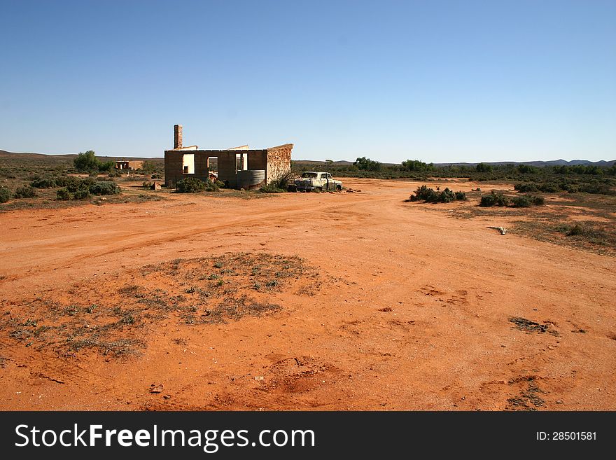 Abondoned homestead in drought stricken area, New South Wales, Australia. Abondoned homestead in drought stricken area, New South Wales, Australia