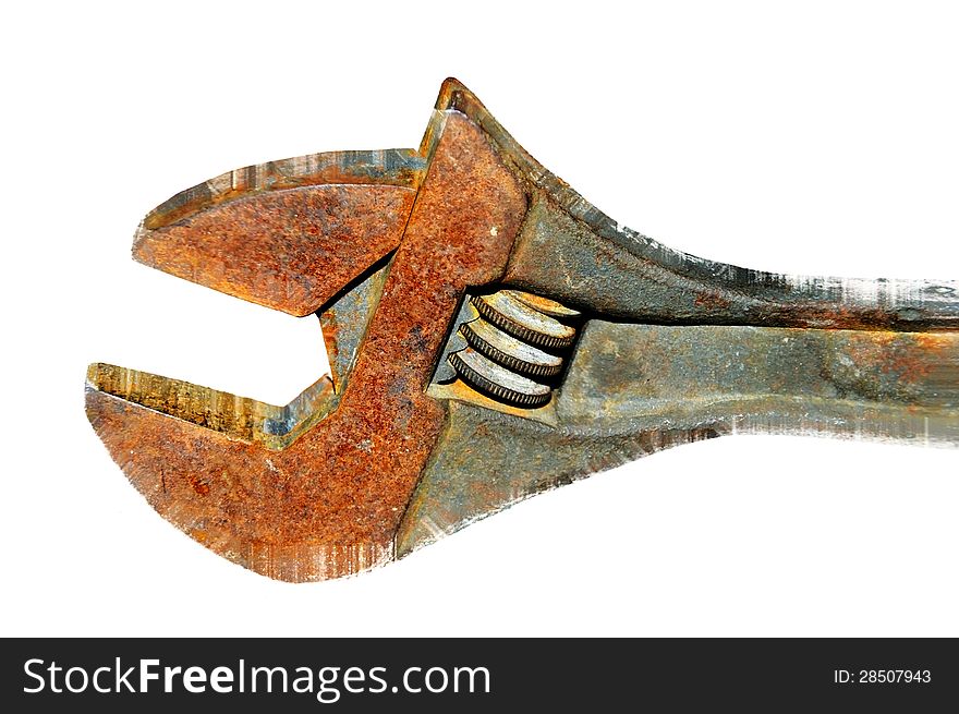 Old Rusty Spanner Wrench