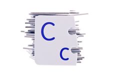 Puzzle Alphabet And  Letter C Stock Photo