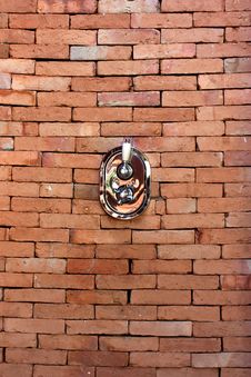 Brick Wall Shower Valve. Stock Images Brick Wall Shower Valve. Stock Images