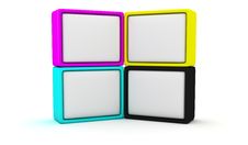CMYK Billboards Royalty Free Stock Images CMYK Billboards Royalty Free Stock Images
