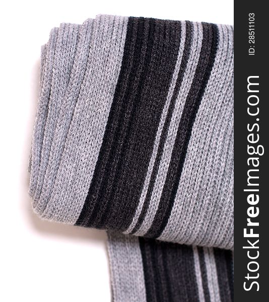 Fashionable scarf of black and grey. Fashionable scarf of black and grey
