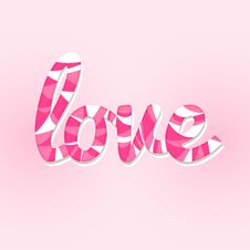 Sweet Love Lettering Card Royalty Free Stock Photos Sweet Love Lettering Card Royalty Free Stock Photos